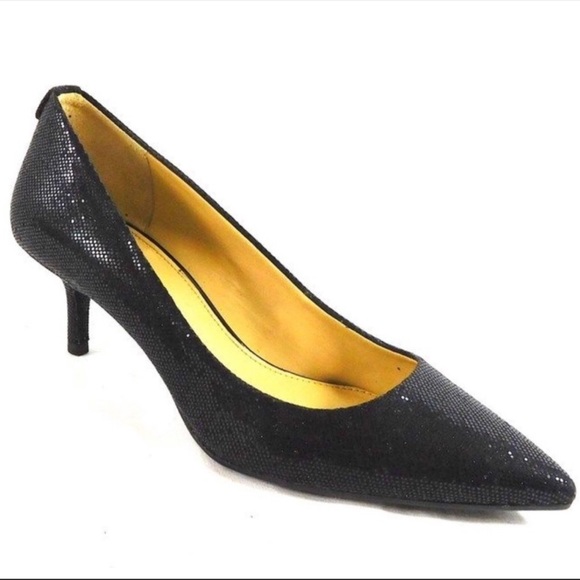 MICHAEL KORS Flex Kitten Heel Glitter Pumps - Picture 3 of 3